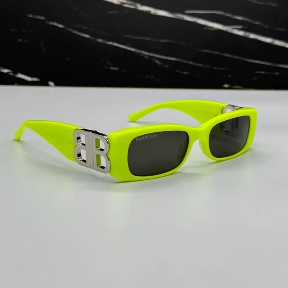 NEW BB0096S 008 BALENCIAGA YELLOW GREY SQUARE WOMEN BALENCIAGA SUNGLASSES s-l400.jpg main image 2